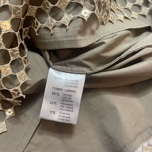 NWT LIVIANA CONTI Gold Sequin Taupe Dress Size 42 New - Picture 6 of 8